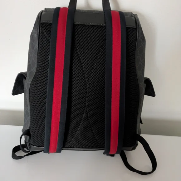 Gucci Gray Monogram Backpack for Men - Picture 2 of 4